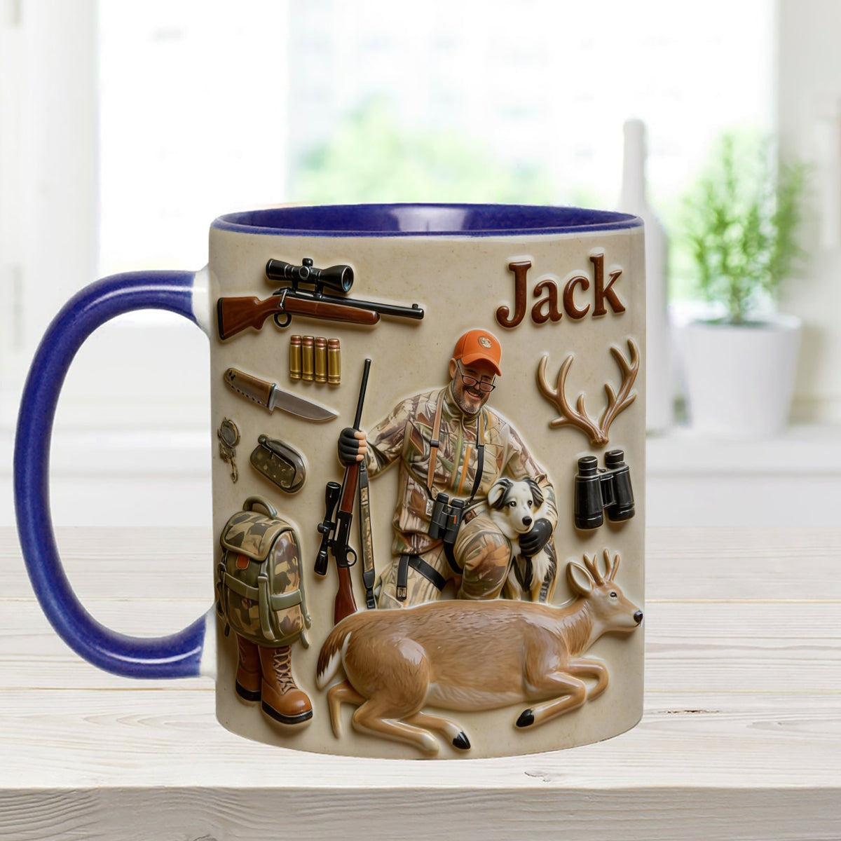 Mug personnalisé à partir de n'importe quelle photo - Coffret de chasse avec agitateurs en acrylique
