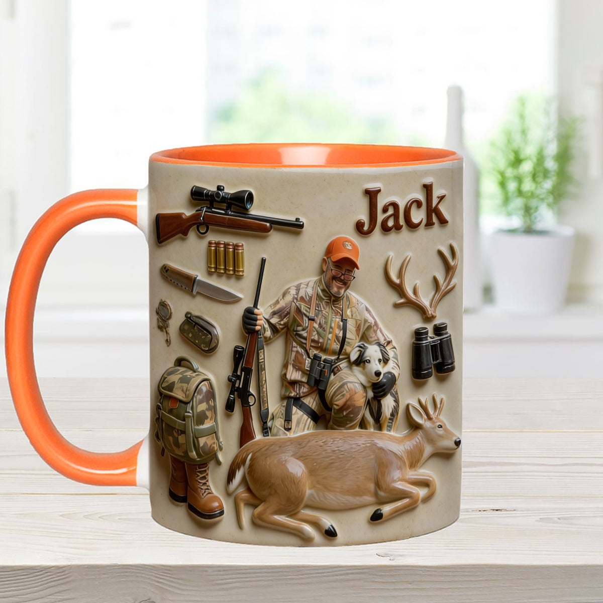 Mug personnalisé à partir de n'importe quelle photo - Coffret de chasse avec agitateurs en acrylique