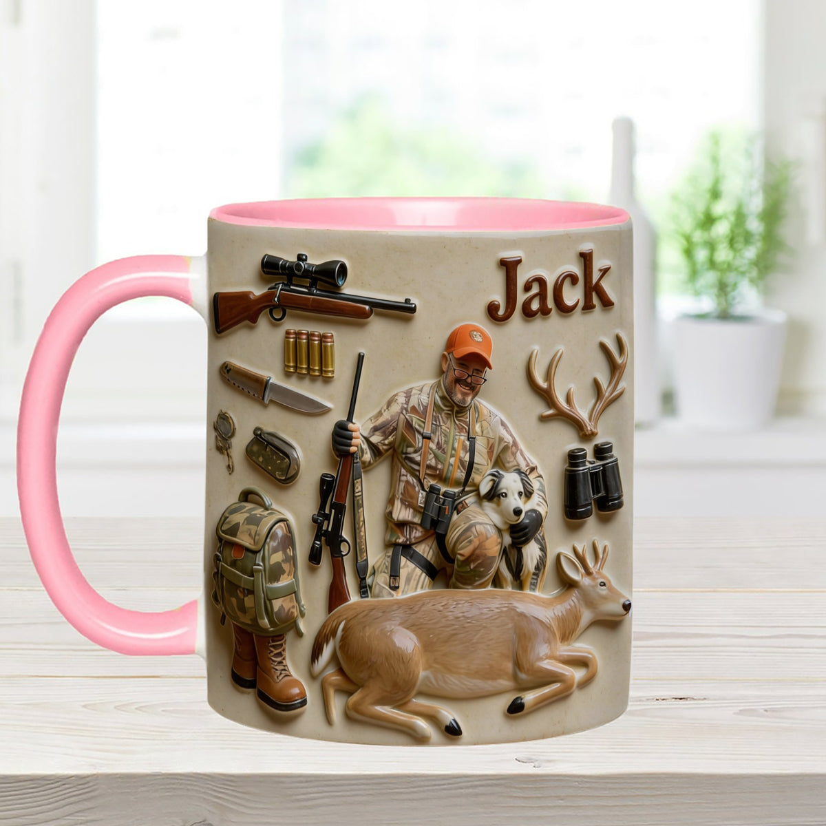 Mug personnalisé à partir de n'importe quelle photo - Coffret de chasse avec agitateurs en acrylique