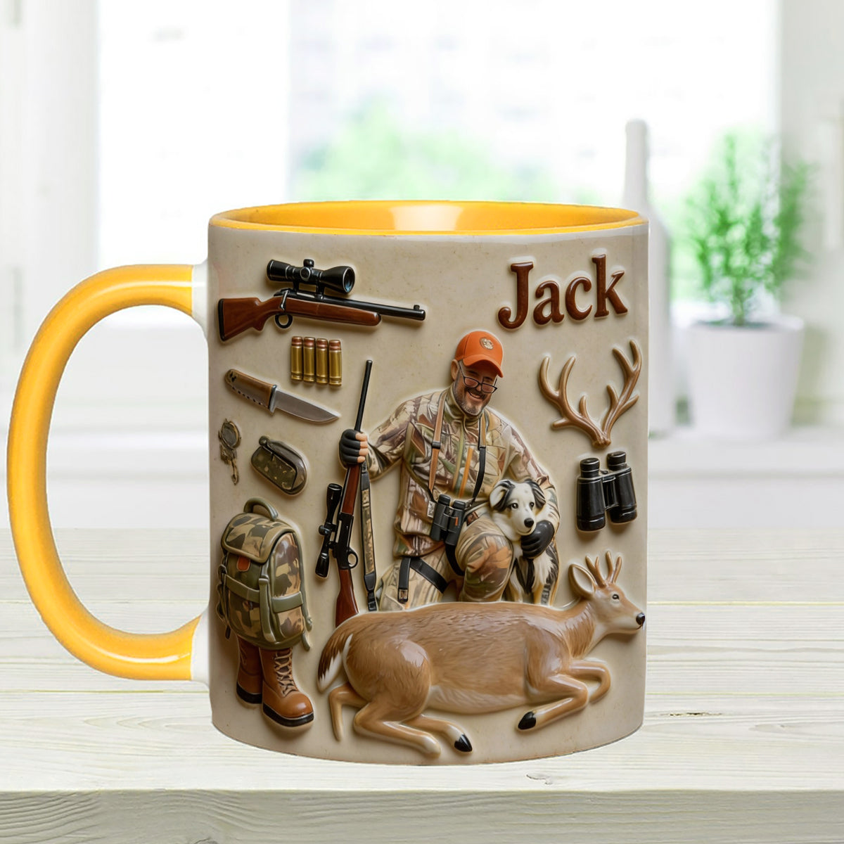 Mug personnalisé à partir de n'importe quelle photo - Coffret de chasse avec agitateurs en acrylique