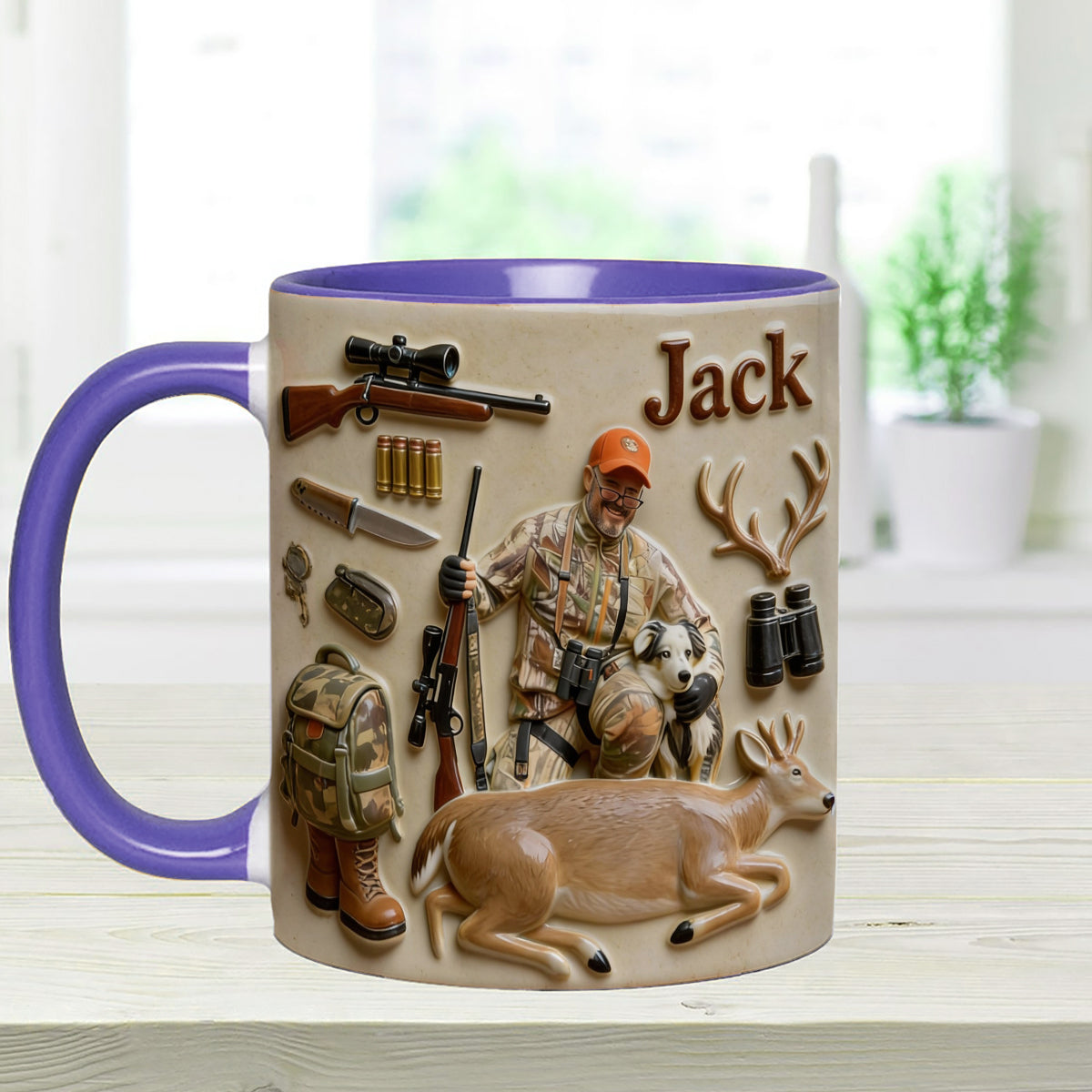Mug personnalisé à partir de n'importe quelle photo - Coffret de chasse avec agitateurs en acrylique