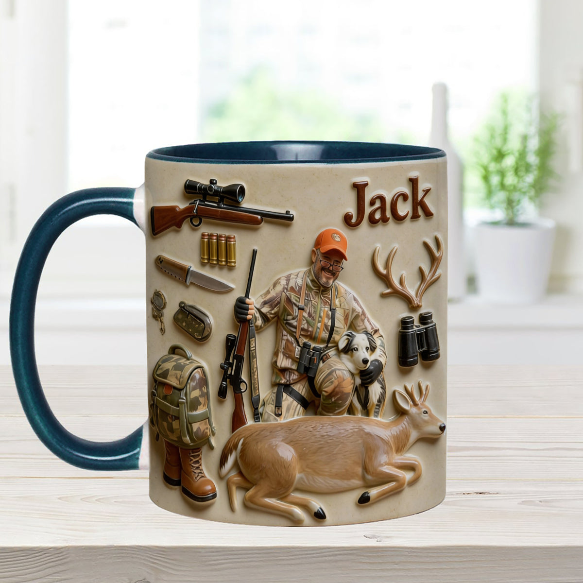 Mug personnalisé à partir de n'importe quelle photo - Coffret de chasse avec agitateurs en acrylique