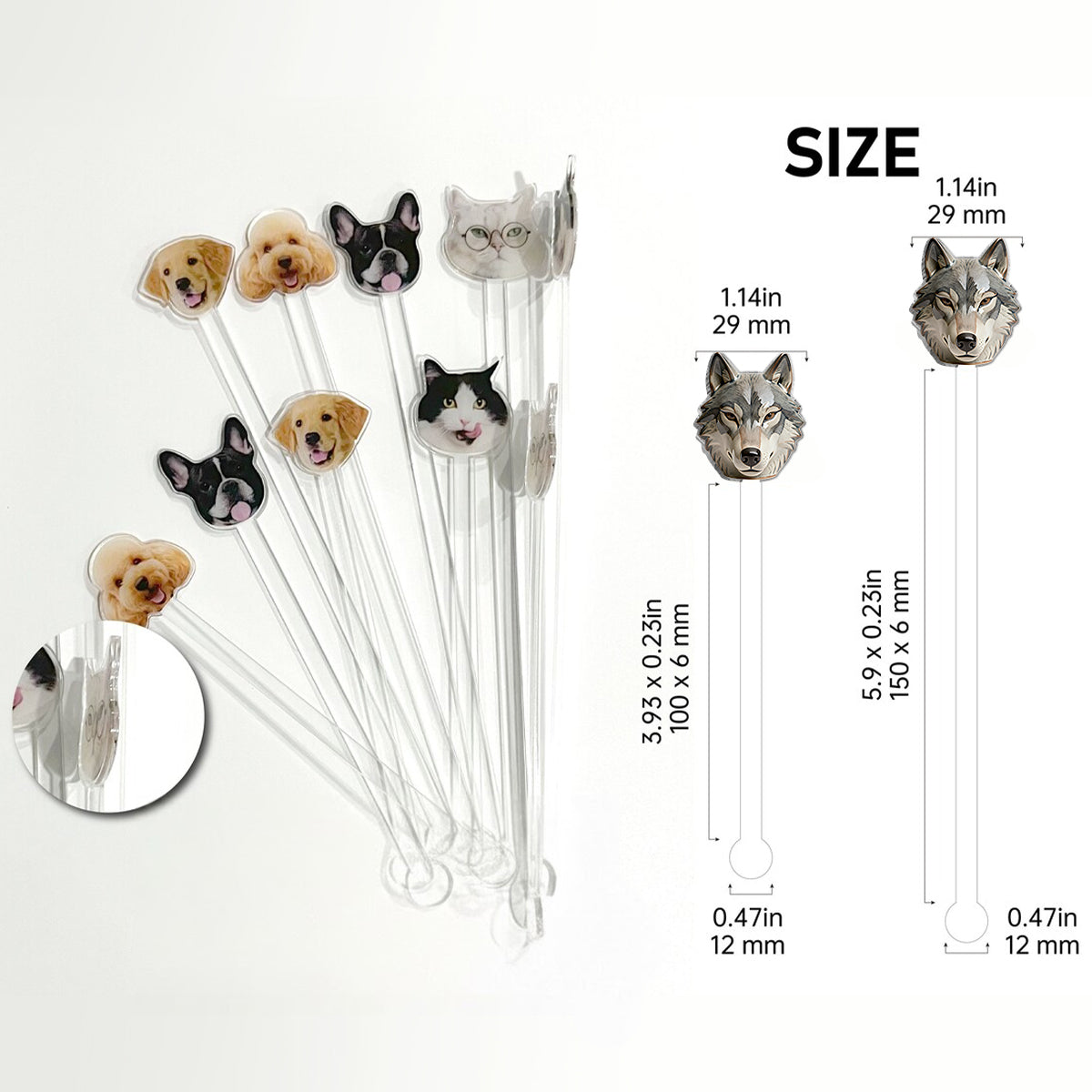 Mug personnalisé à partir de n'importe quelle photo - Coffret de chasse avec agitateurs en acrylique