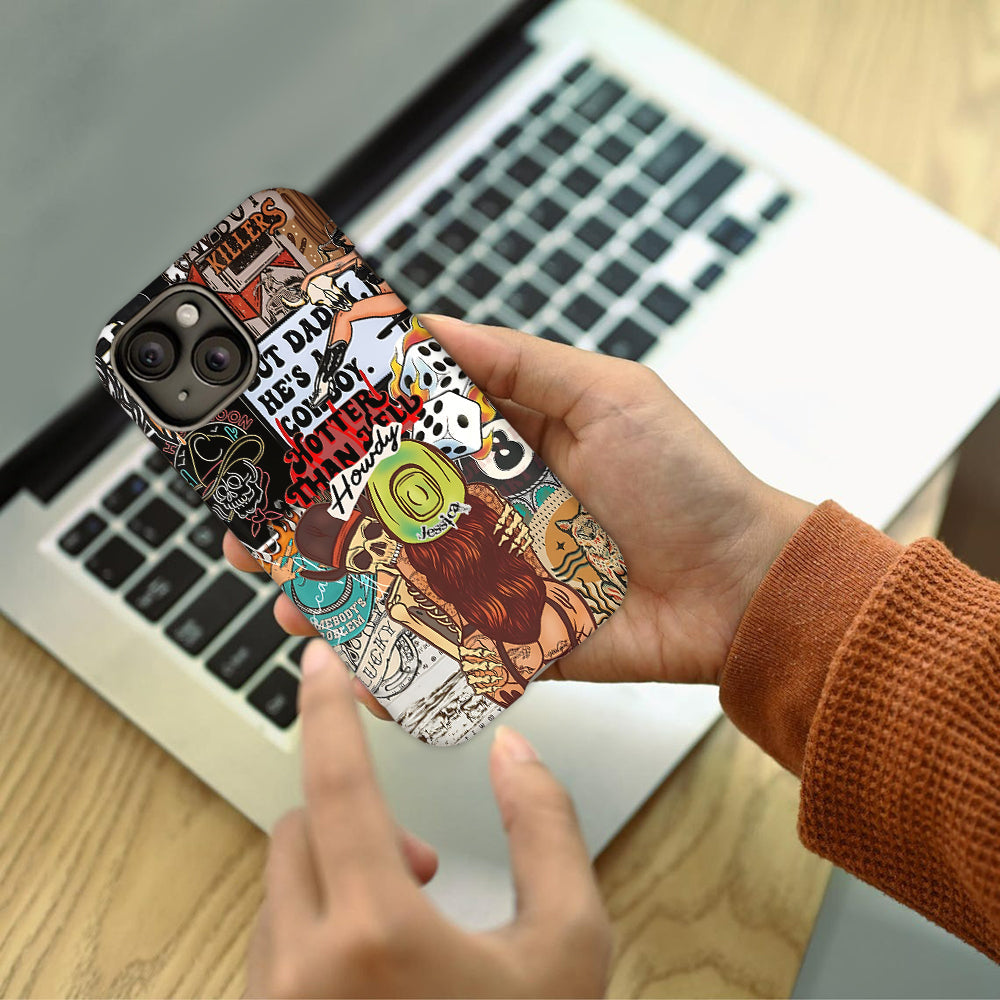 Howdy Cowgirl – Personalisierte Handyhülle mit Cowgirl-Vollbild