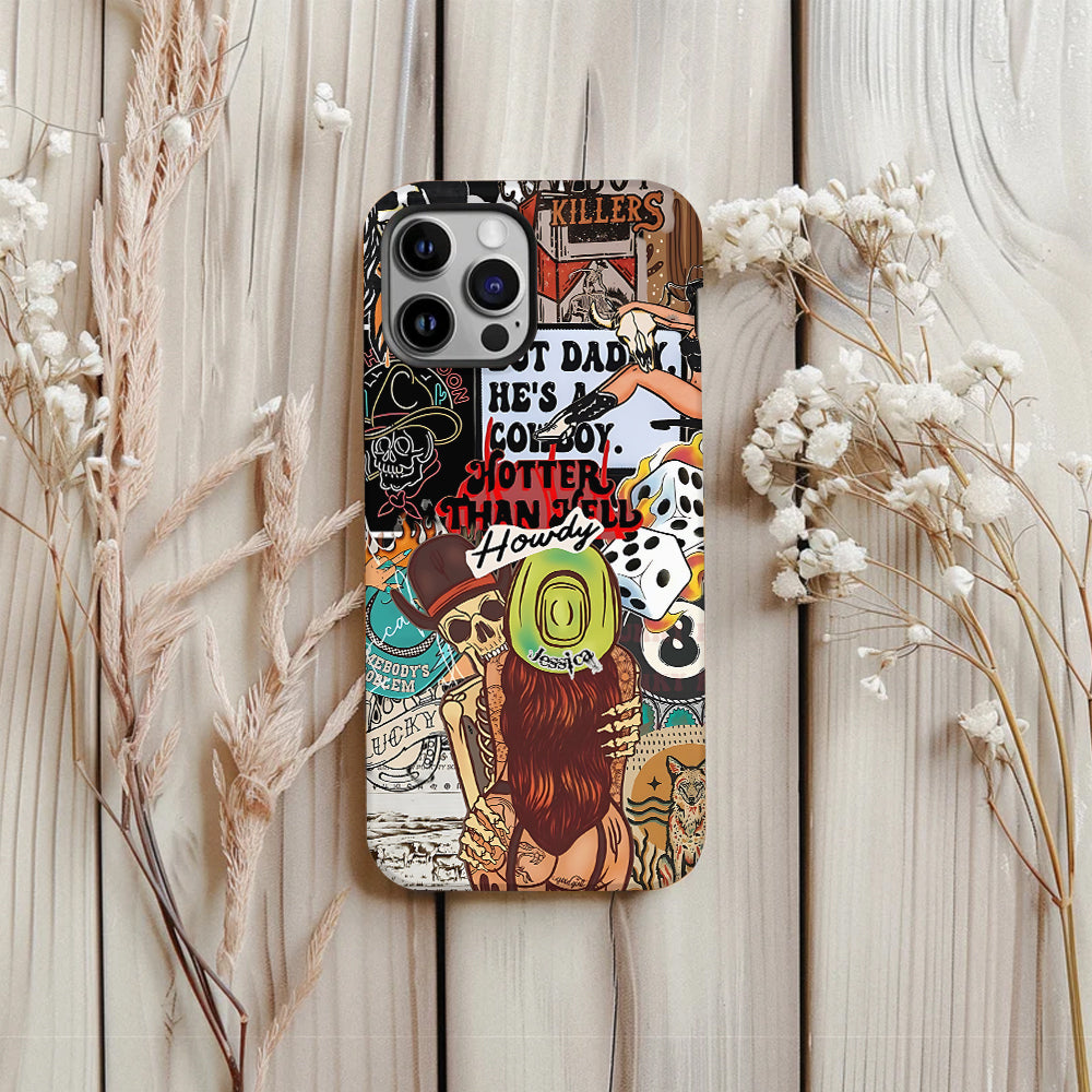 Howdy Cowgirl – Personalisierte Handyhülle mit Cowgirl-Vollbild