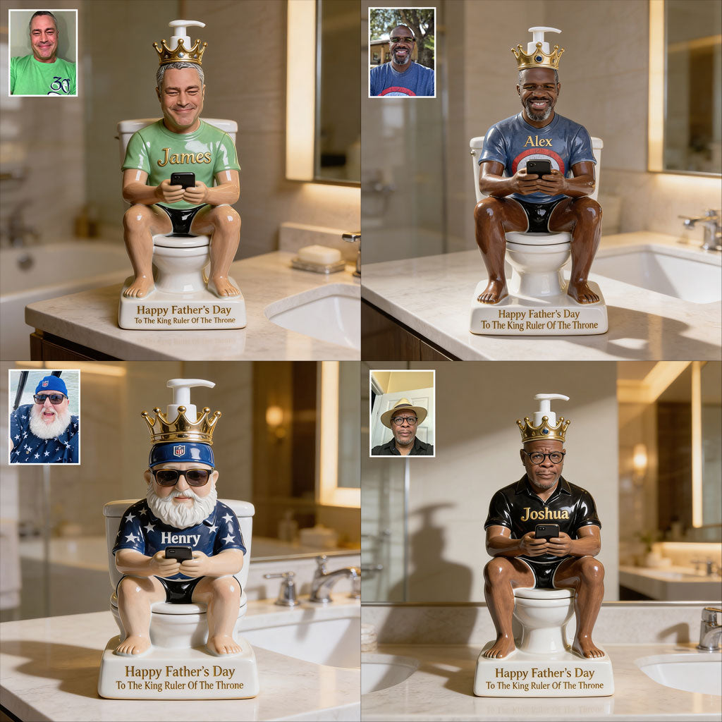 König des Thrones - Personalisierter Seifenspender für Väter