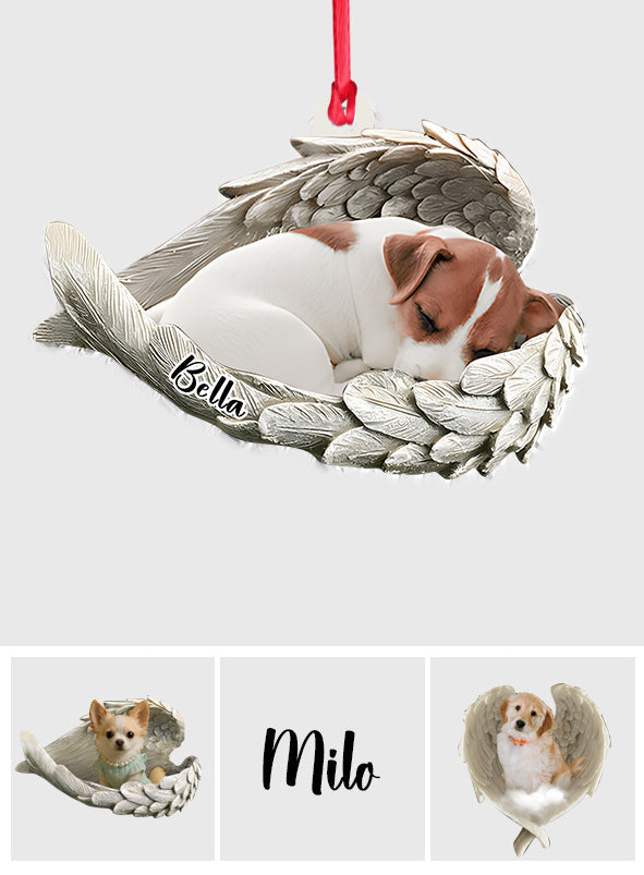 Angel Wings Dogs Cats Pet Lovers - Personalized Dog Ornament