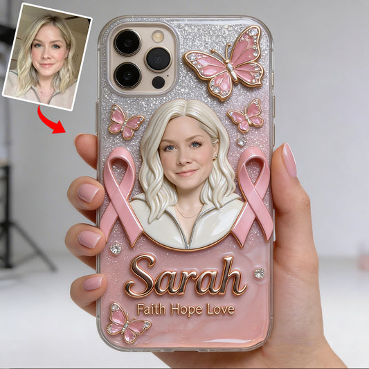 Custom Any Photo - Personalized Breast Cancer Awareness Full Print Phone Case