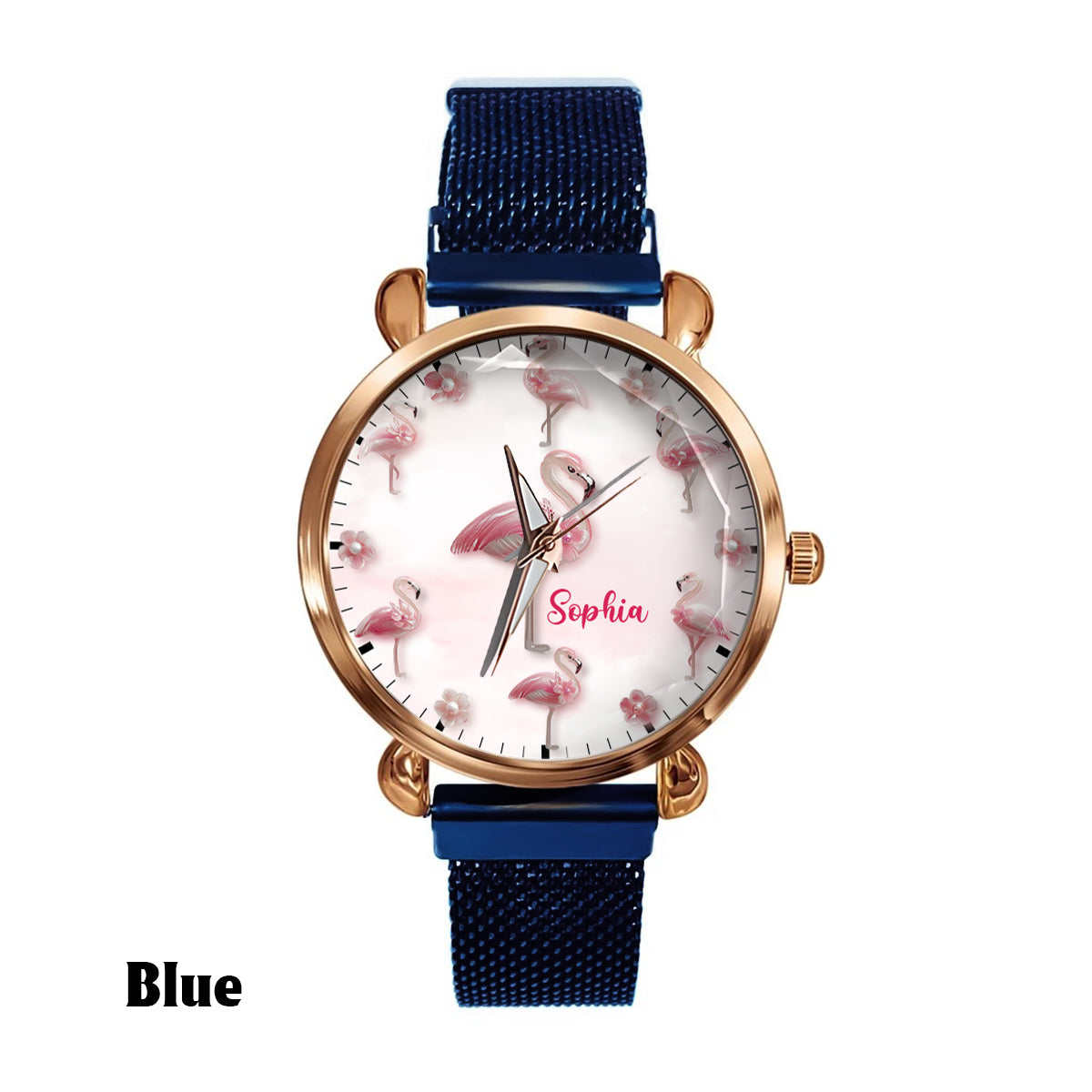 Elegance in Bloom Flamingo - Personalized Flamingo Women Hand Watch