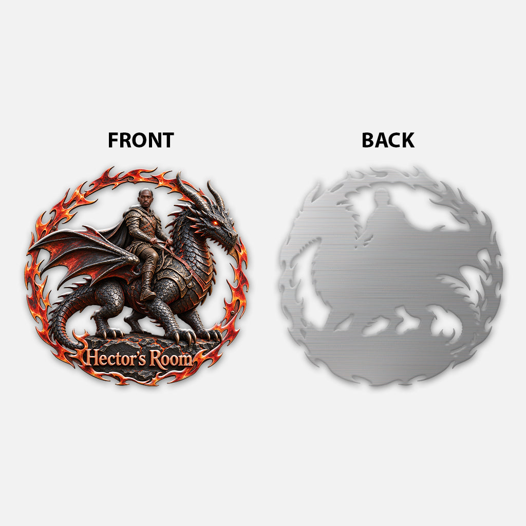 Fire Dragons - Personalized Dragon 3D Printed Cut Metal Sign