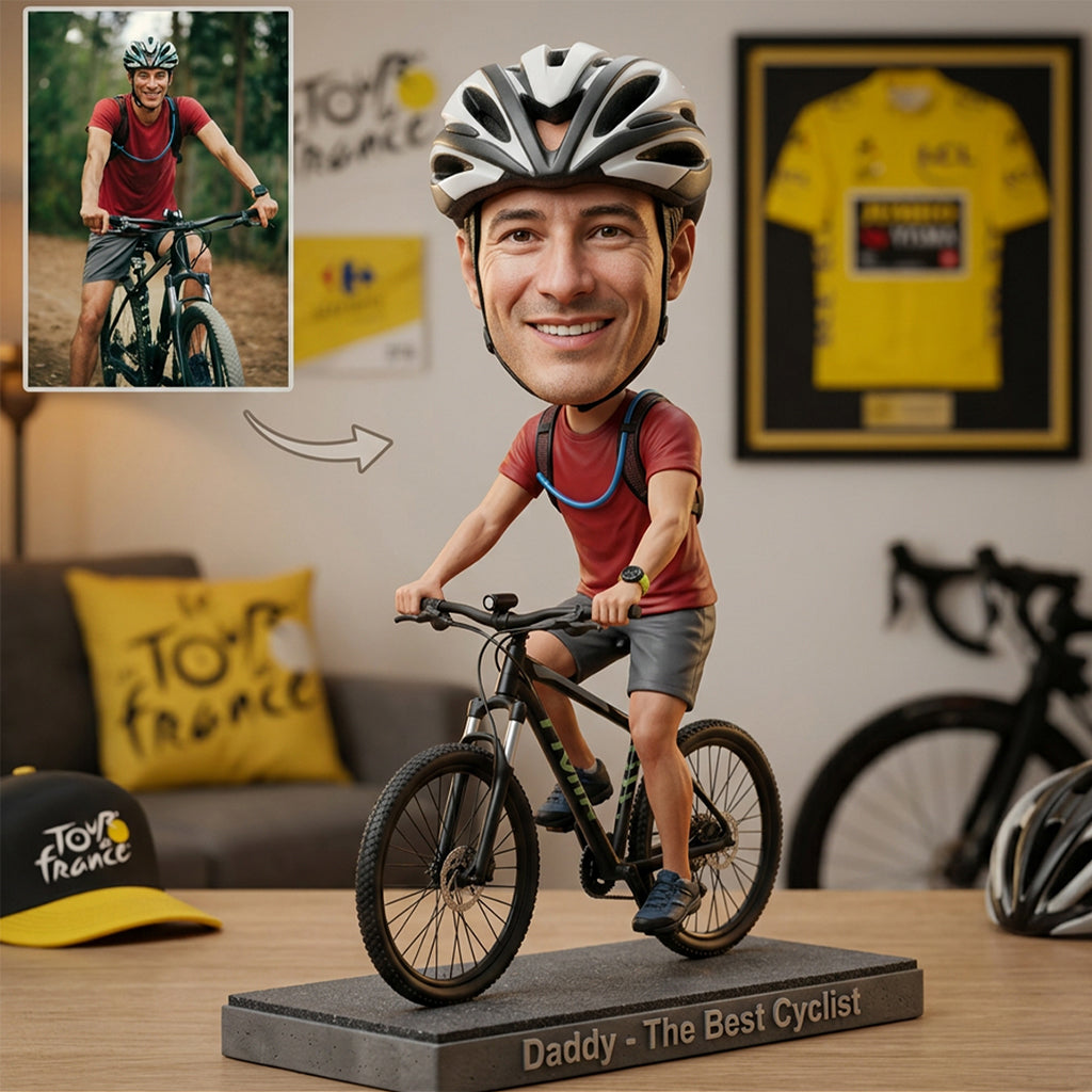 Fahrrad Bobblehead - Personalisierte Radfahren Acrylplakette