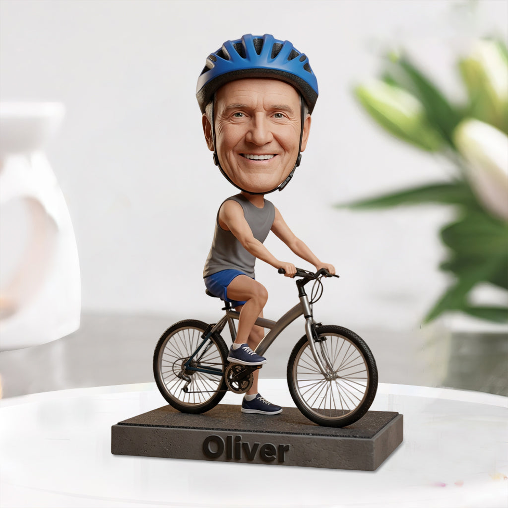 Fahrrad Bobblehead - Personalisierte Radfahren Acrylplakette