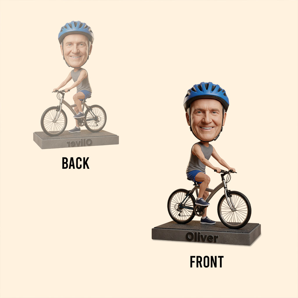 Fahrrad Bobblehead - Personalisierte Radfahren Acrylplakette