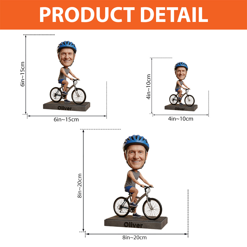 Fahrrad Bobblehead - Personalisierte Radfahren Acrylplakette