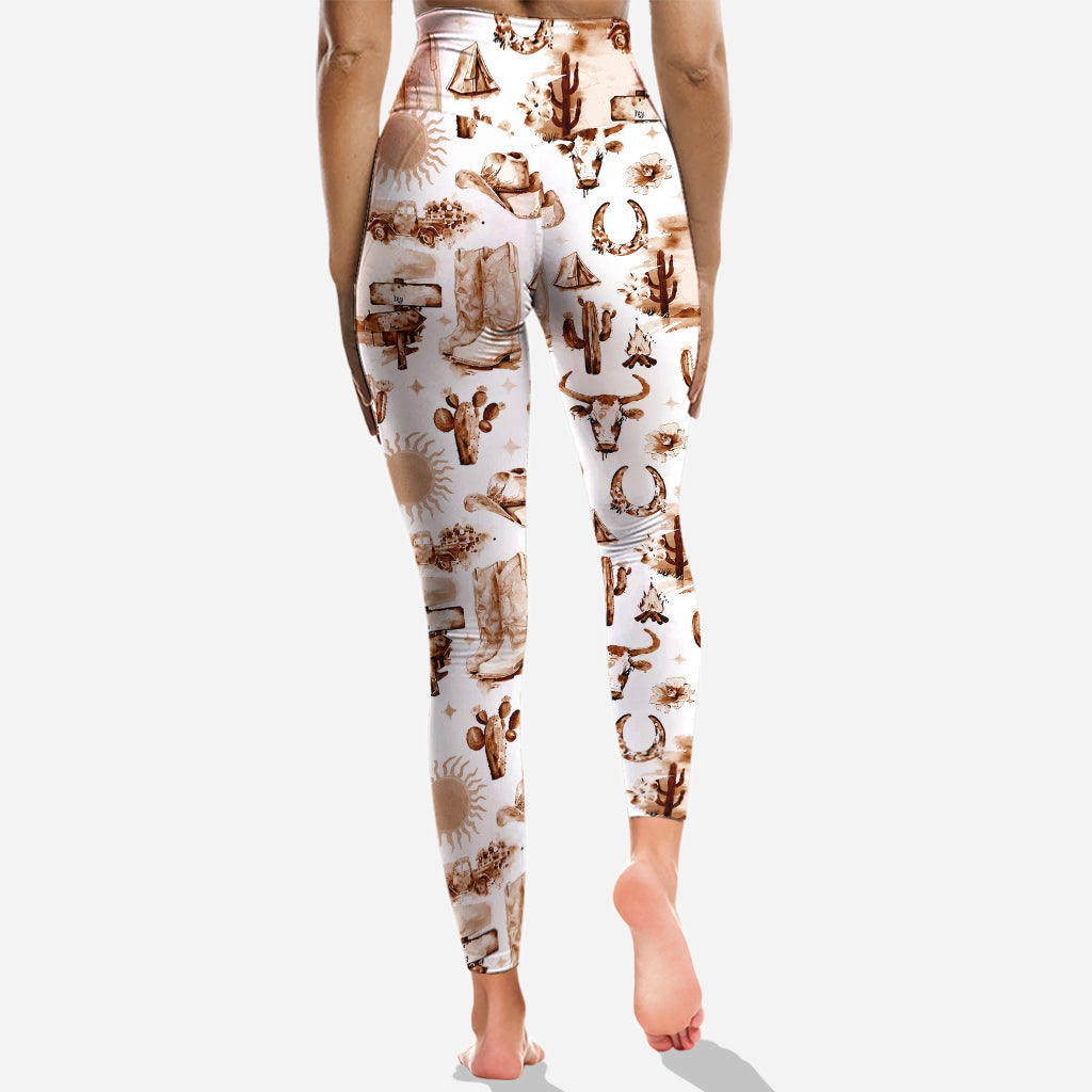 Cowgirl Spirit - Personalized Cowgirl Hoodie and Leggings