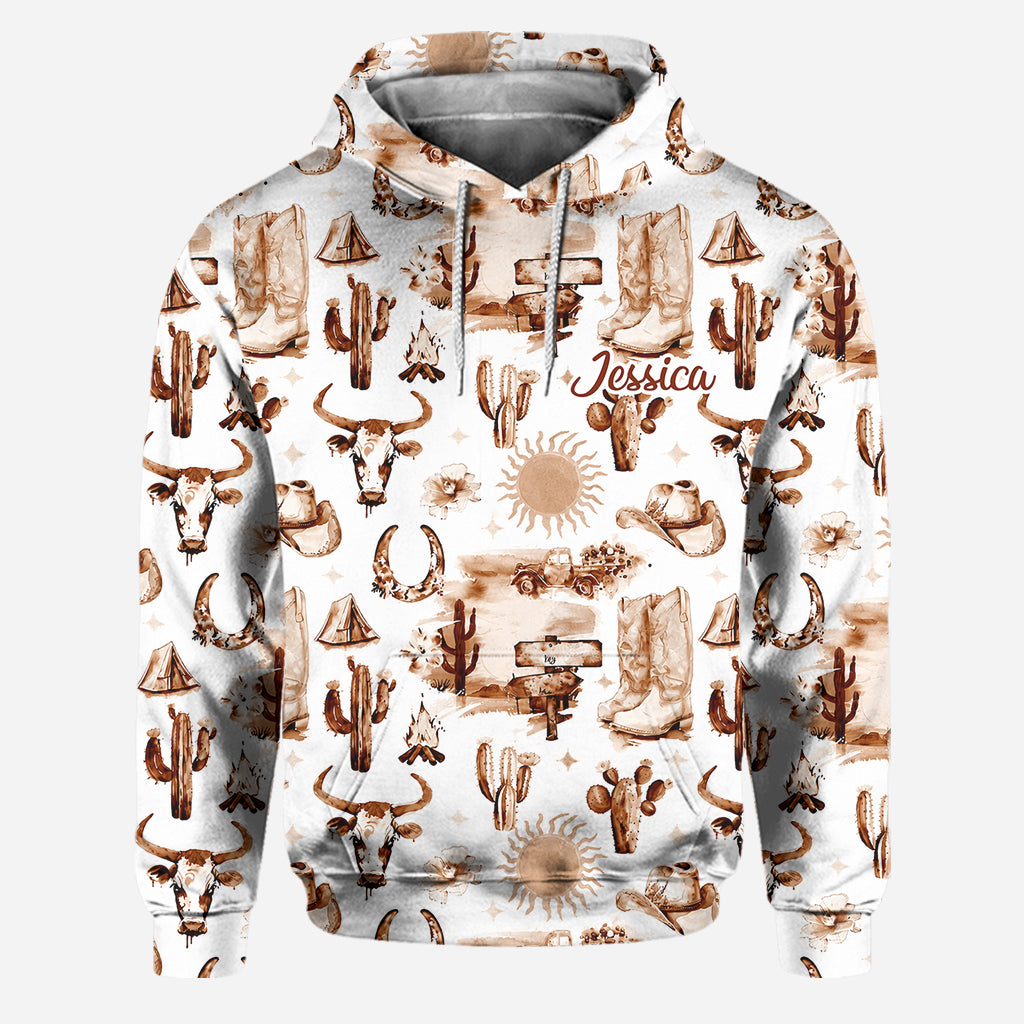 Cowgirl Spirit - Personalized Cowgirl Hoodie and Leggings