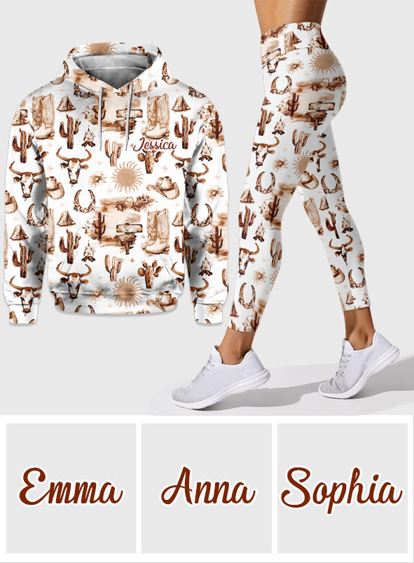 Cowgirl Spirit - Personalized Cowgirl Hoodie and Leggings