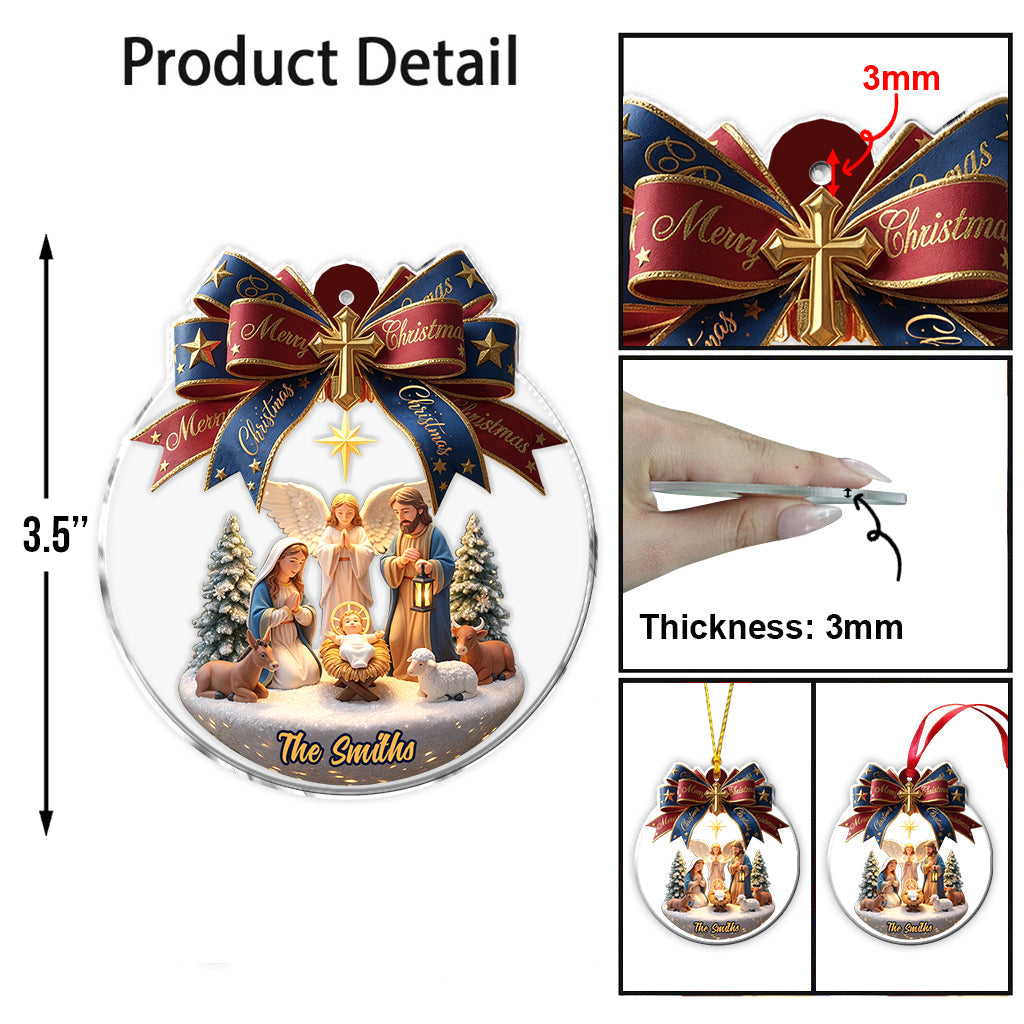 Die Weihnachtsgeschichte – Personalisierter christlicher Weihnachtsschmuck