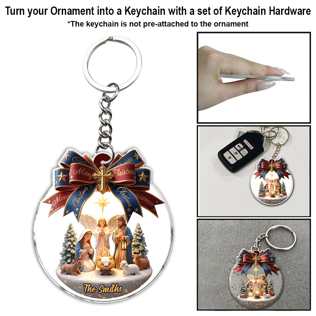 Die Weihnachtsgeschichte – Personalisierter christlicher Weihnachtsschmuck