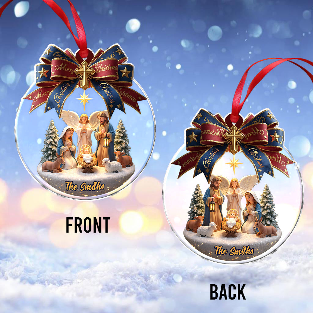 Die Weihnachtsgeschichte – Personalisierter christlicher Weihnachtsschmuck