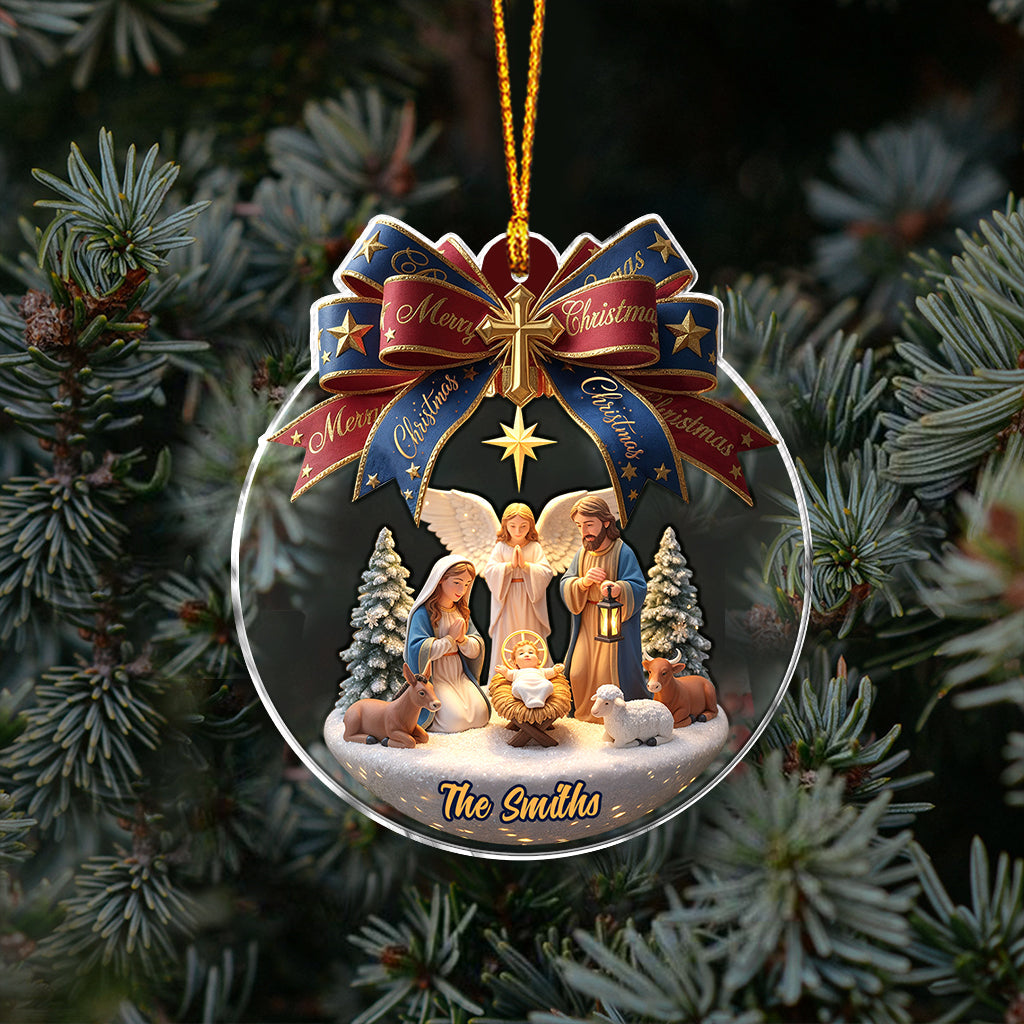 Die Weihnachtsgeschichte – Personalisierter christlicher Weihnachtsschmuck