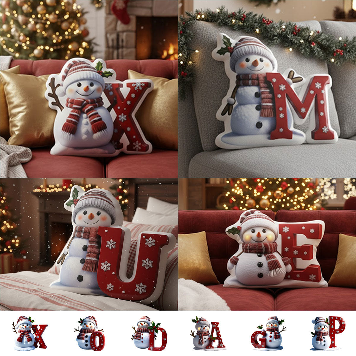 Merry Christmas - Personalized Family Faux Fur Shaped Pillow