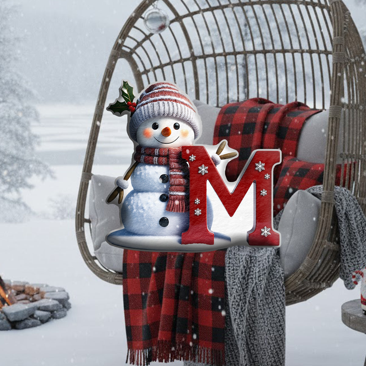 Merry Christmas - Personalized Family Faux Fur Shaped Pillow