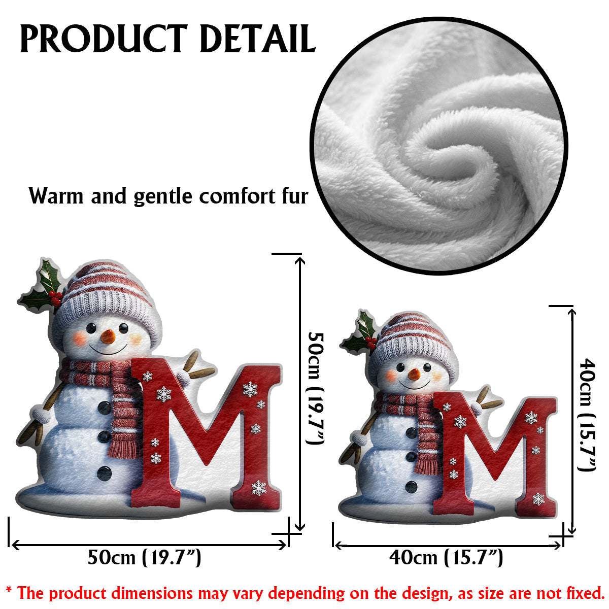 Merry Christmas - Personalized Family Faux Fur Shaped Pillow