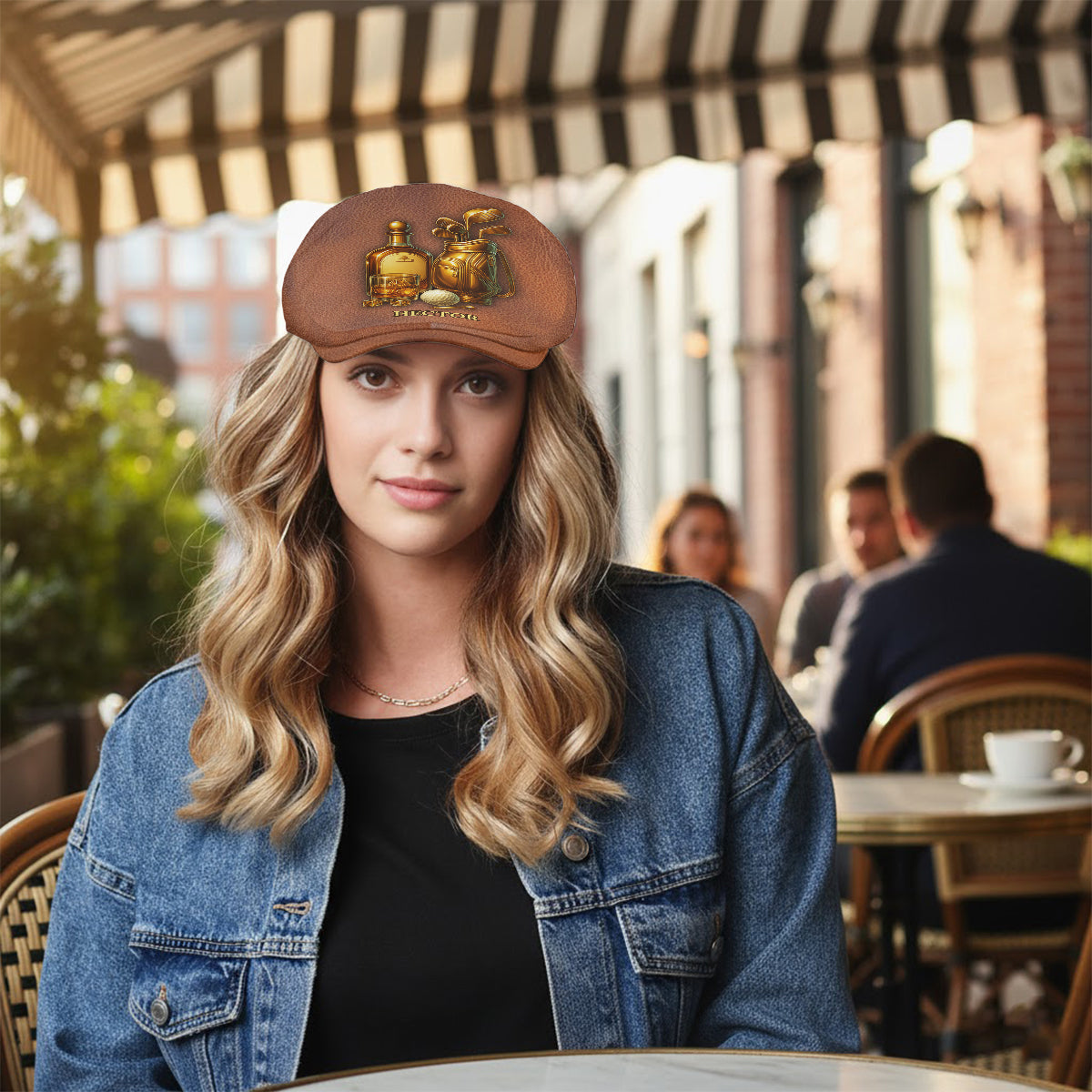 Golf & Whiskey - Personalized Golf Newsboy Cap