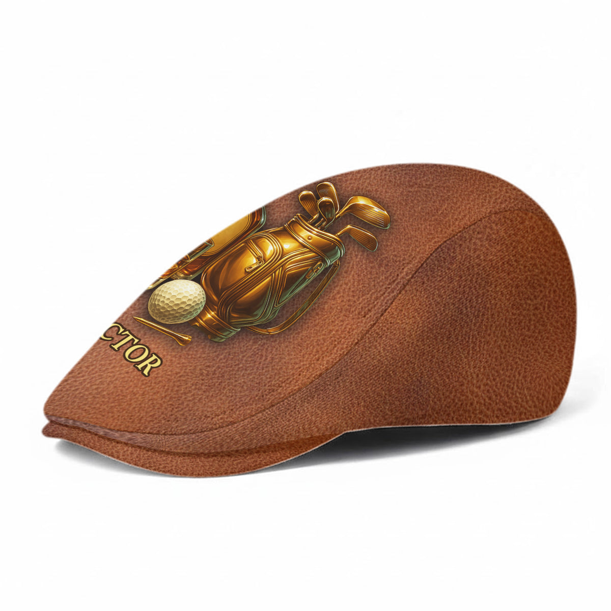 Golf & Whiskey - Personalized Golf Newsboy Cap