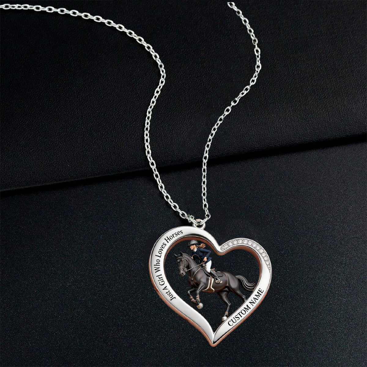Custom From Any Photo - Personalized Horse Shaped Metal Pendant Necklace