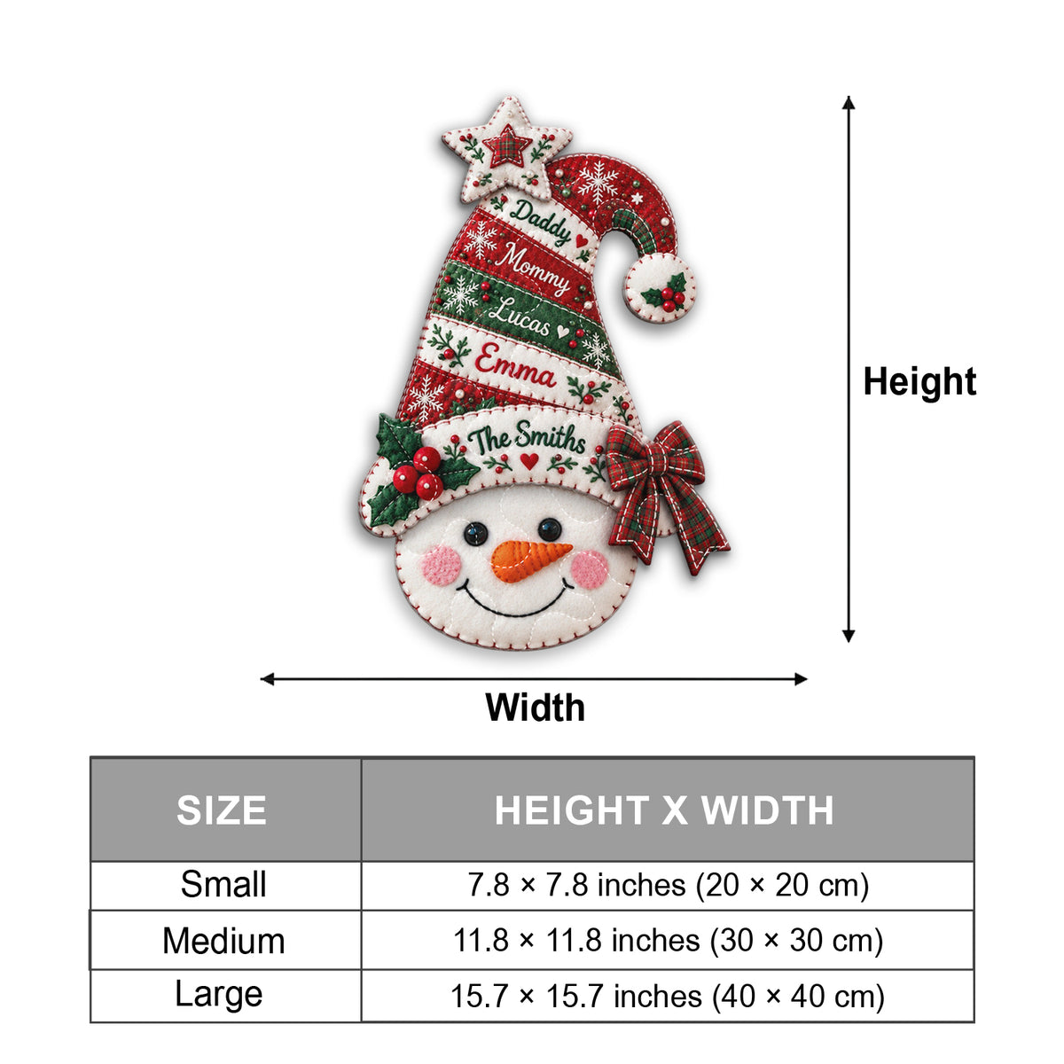 Family Reunion - Personalized Christmas Quilted Door Hanger