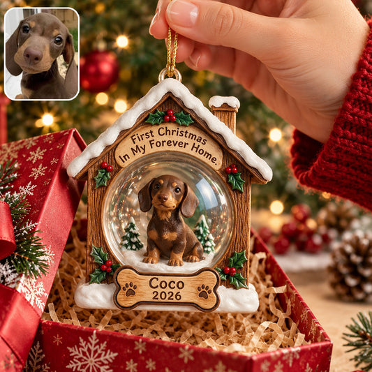 Forever Home - Personalized Dog Premium 3D Ornament