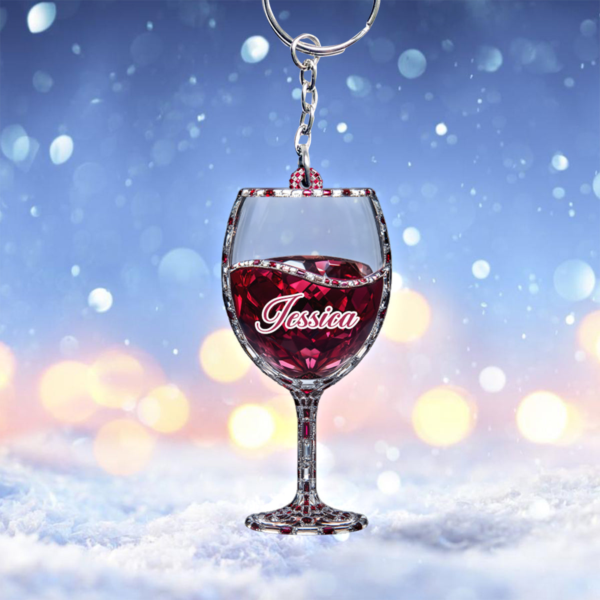 Just A Girl Who Loves Wine - Personalized Wine Keychain