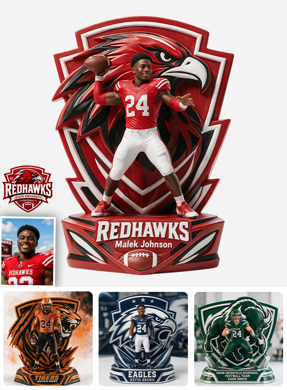 Any Sport, Any Team, Gift For Sport Lovers - Personalized Football 3D Plaque
