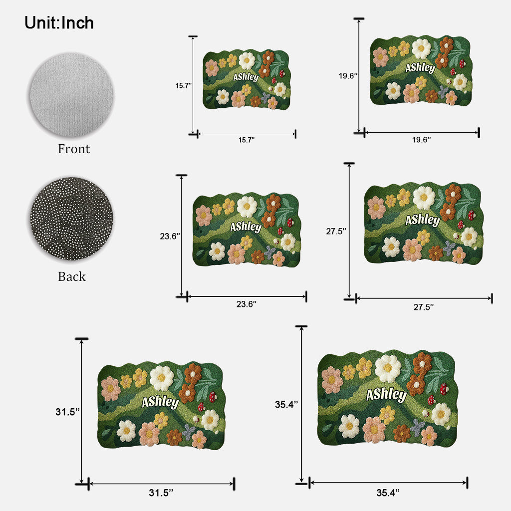 Love Garden - Personalized Gardening Shaped Doormat/ Rug