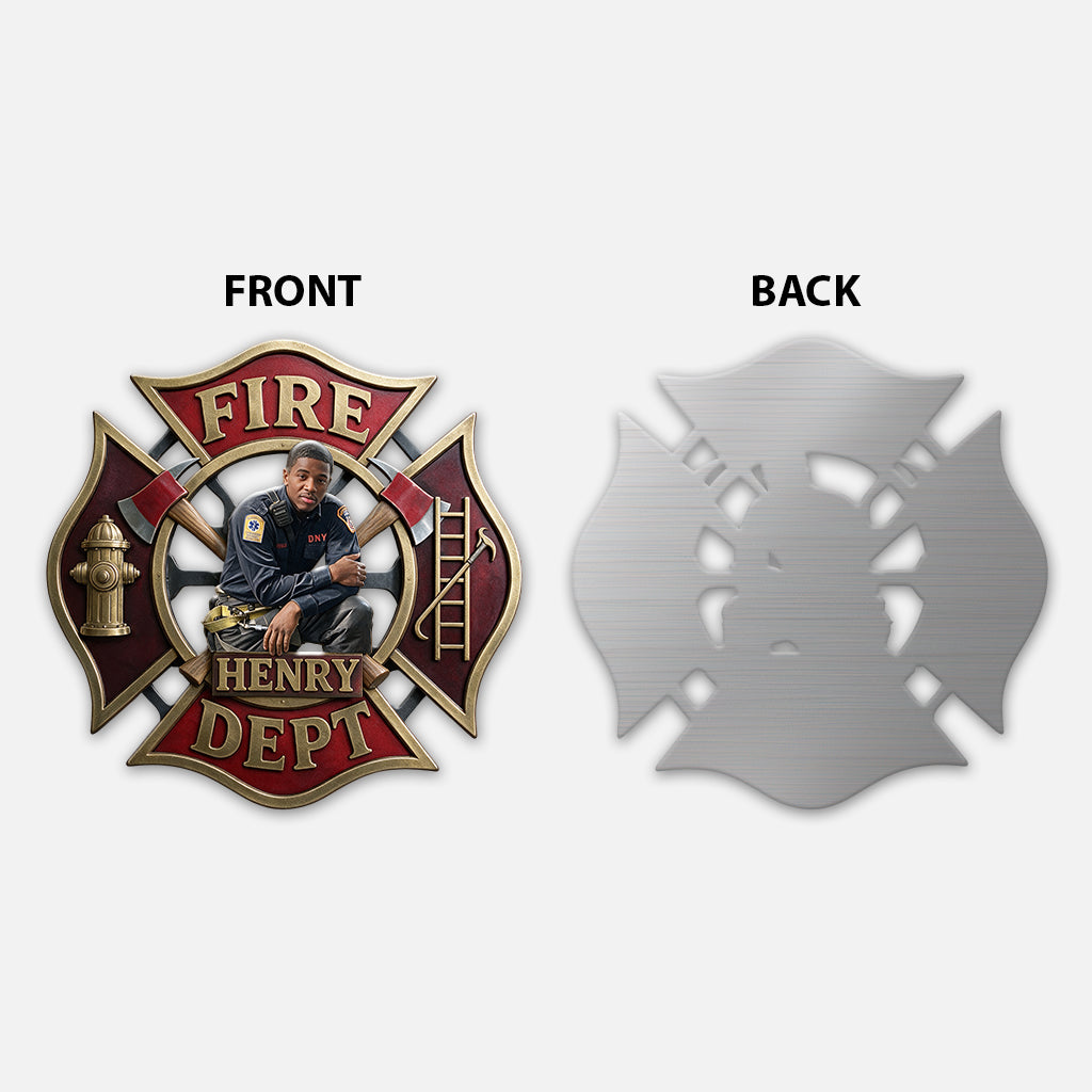 Proud Firefighter - Personalized Firefighter 3D Printed Cut Metal Sign