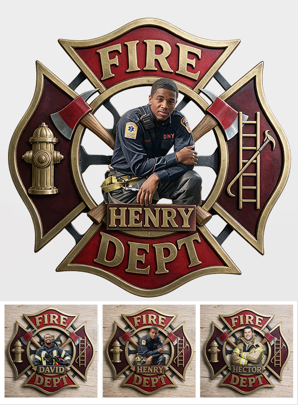 Proud Firefighter - Personalized Firefighter 3D Printed Cut Metal Sign