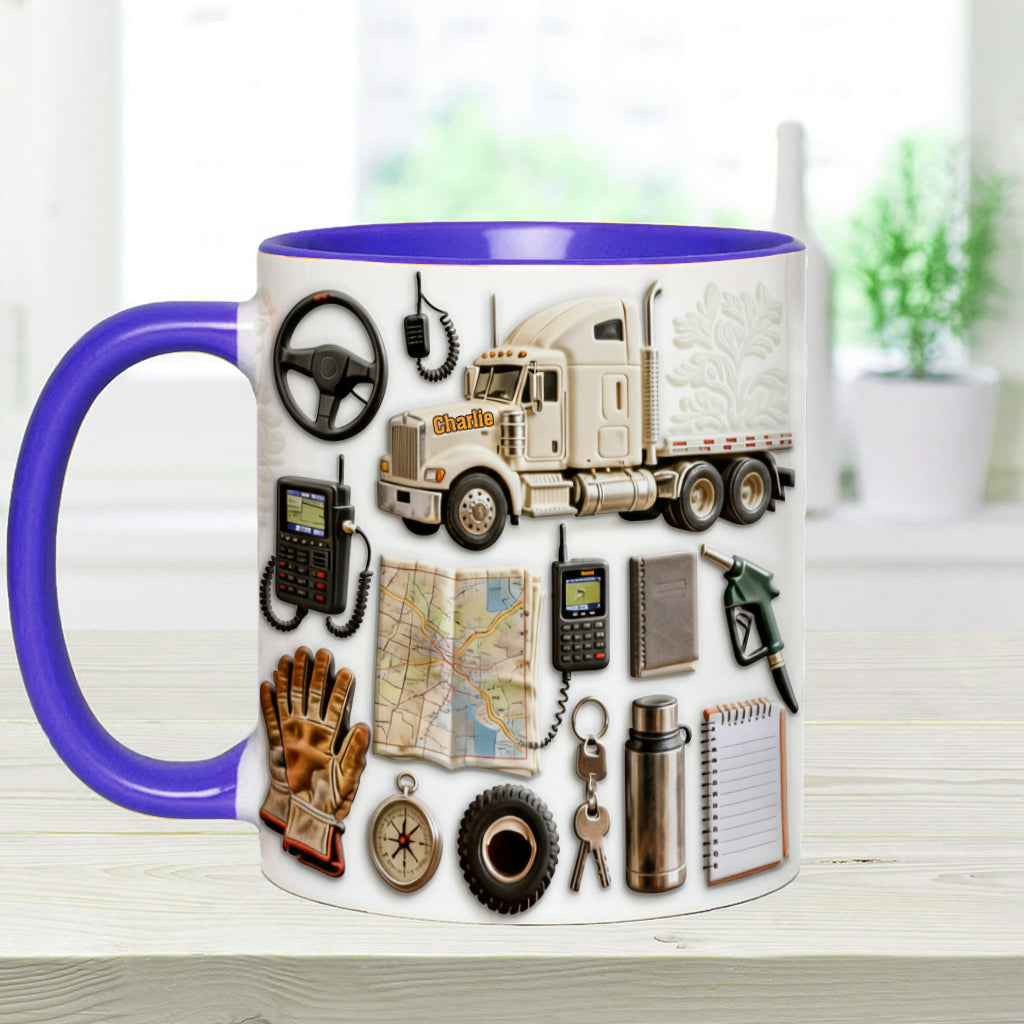 Truck Driver - Personalized Trucker Accent Mug