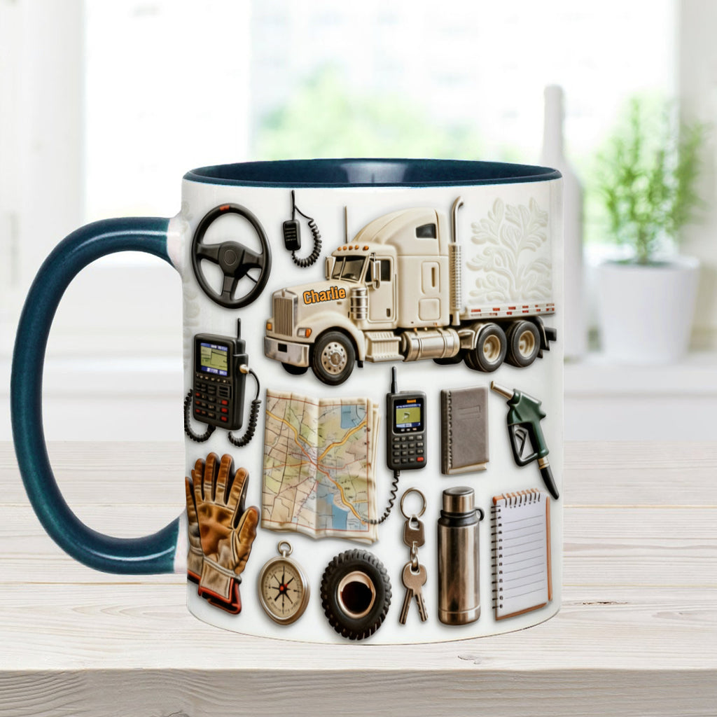 Truck Driver - Personalized Trucker Accent Mug