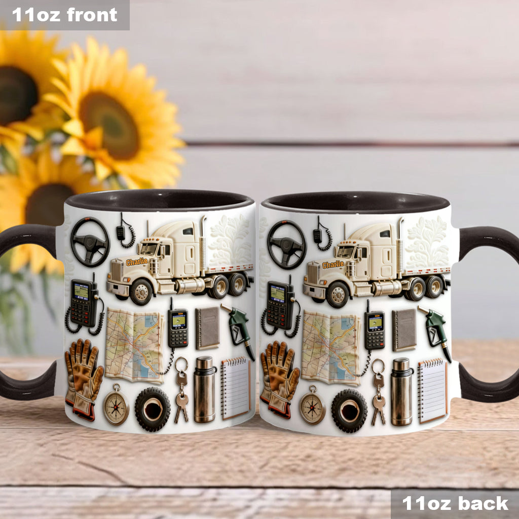 Truck Driver - Personalized Trucker Accent Mug