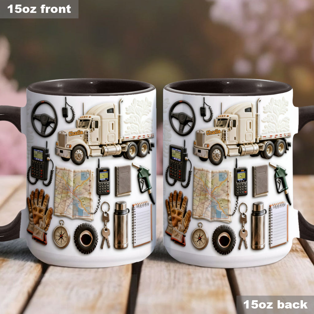 Truck Driver - Personalized Trucker Accent Mug