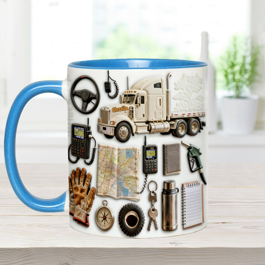 Truck Driver - Personalized Trucker Accent Mug