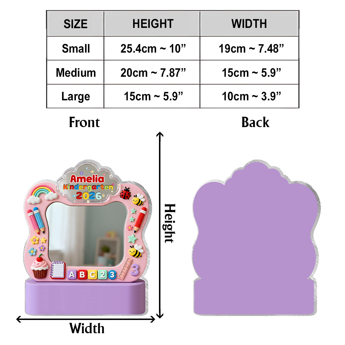 Back To School - Personalized Kid Desk Mirror