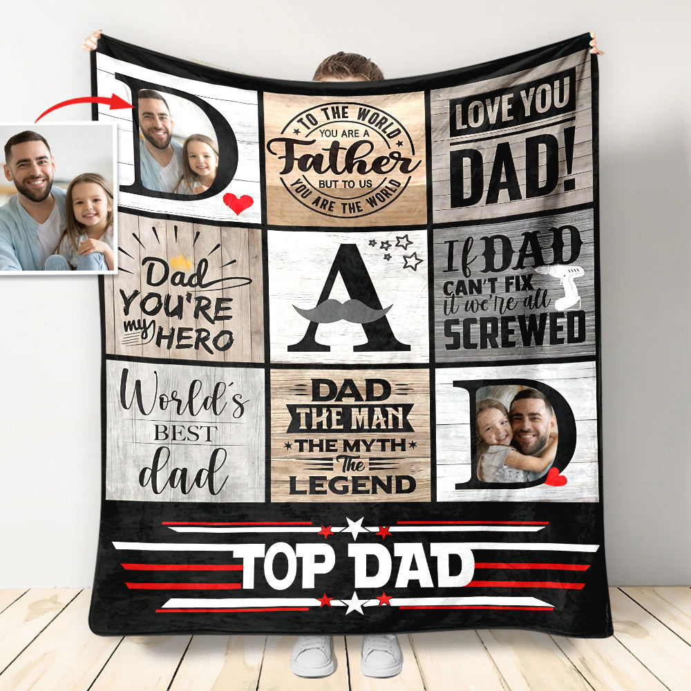 World's Best Dad - Personalized Father Blanket