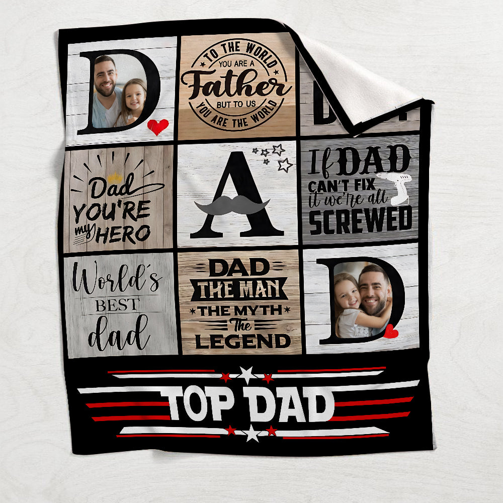 World's Best Dad - Personalized Father Blanket