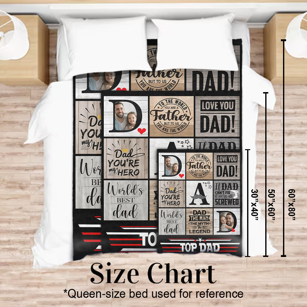 World's Best Dad - Personalized Father Blanket