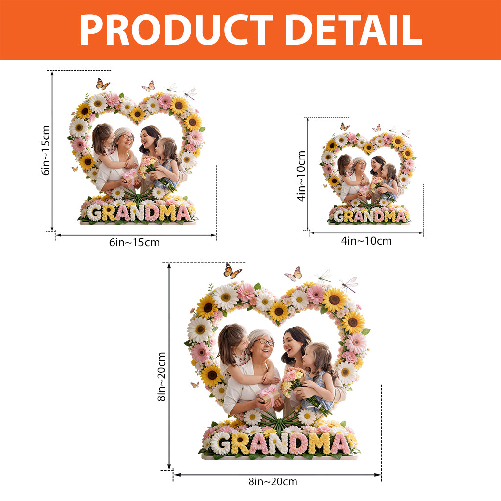 Cadeau pour maman ou grand-mère - Plaque acrylique personnalisée en forme de mère