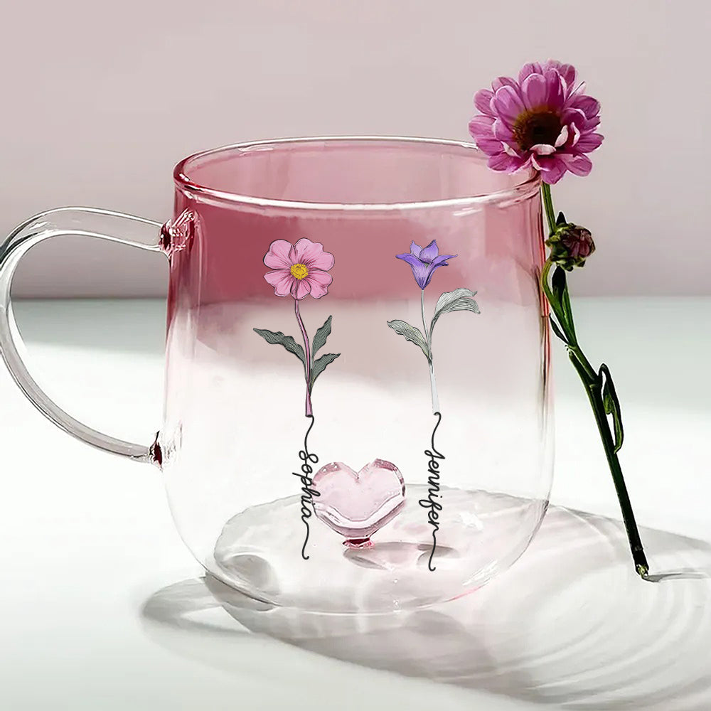 It Takes A Long Time To Grow An Old Friend - Personalized Bestie Gradient Glass Mug