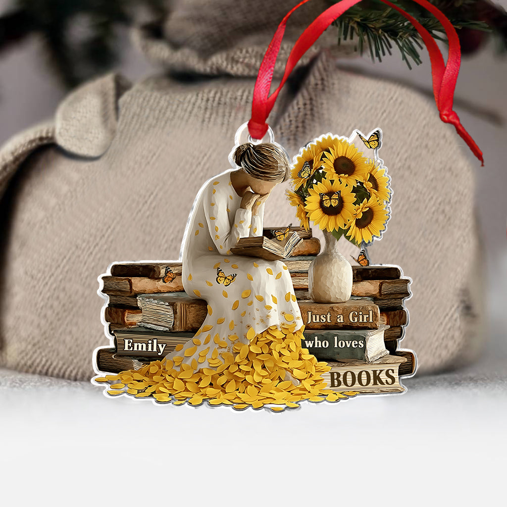Just A Girl Who Loves Books - Personalized Book Ornament